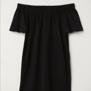 H&M 🖤Off-The-Shoulder Cotton Dress🖤